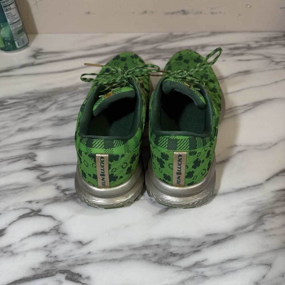 Brooks Launch 6 "Run Lucky" Green / Gold Shamrock Shoes, Women's Size 9 Sneakers - Picture 3 of 14
